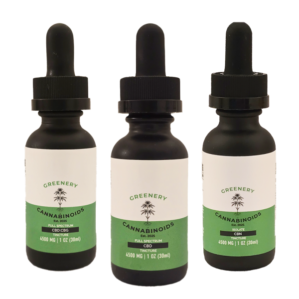 FS CBD, FS 1:1 CBD/CBG, Isolate CBN (4500mg each) - Sample Pack