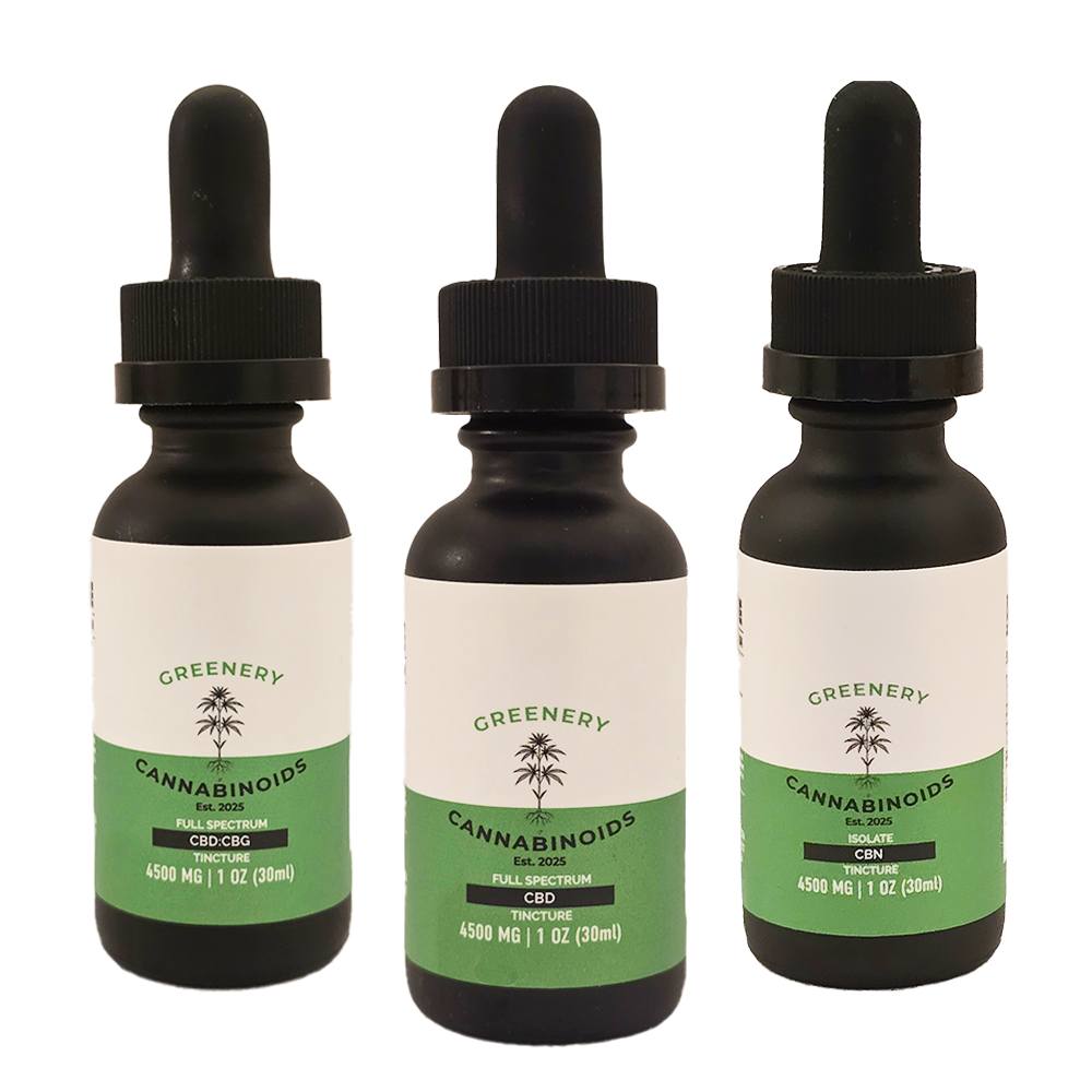FS CBD, FS 1:1 CBD/CBG, Isolate CBN (4500mg each) - Sample Pack