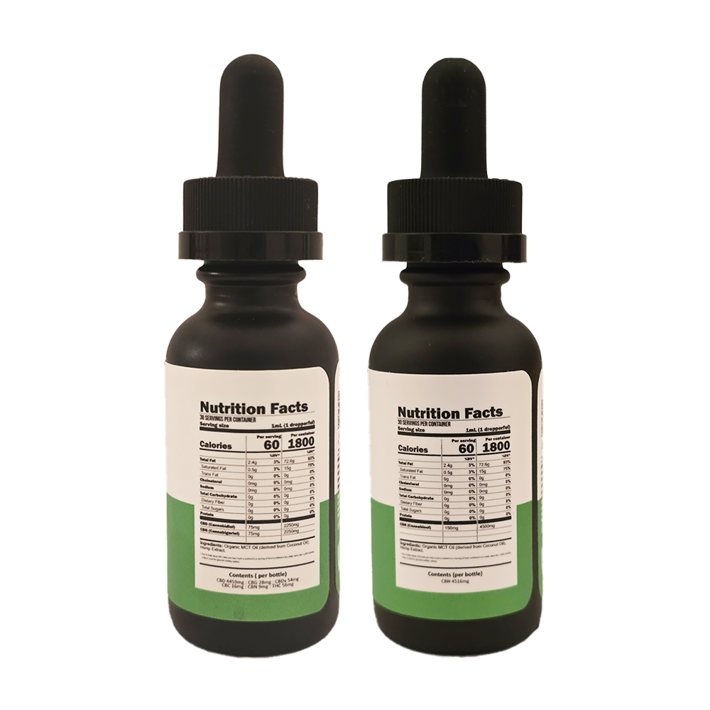 Daytime (FS 1:1 CBD/CBG) & Nighttime (Isolate CBN) (4500 mg each) - Bundle - Image 2